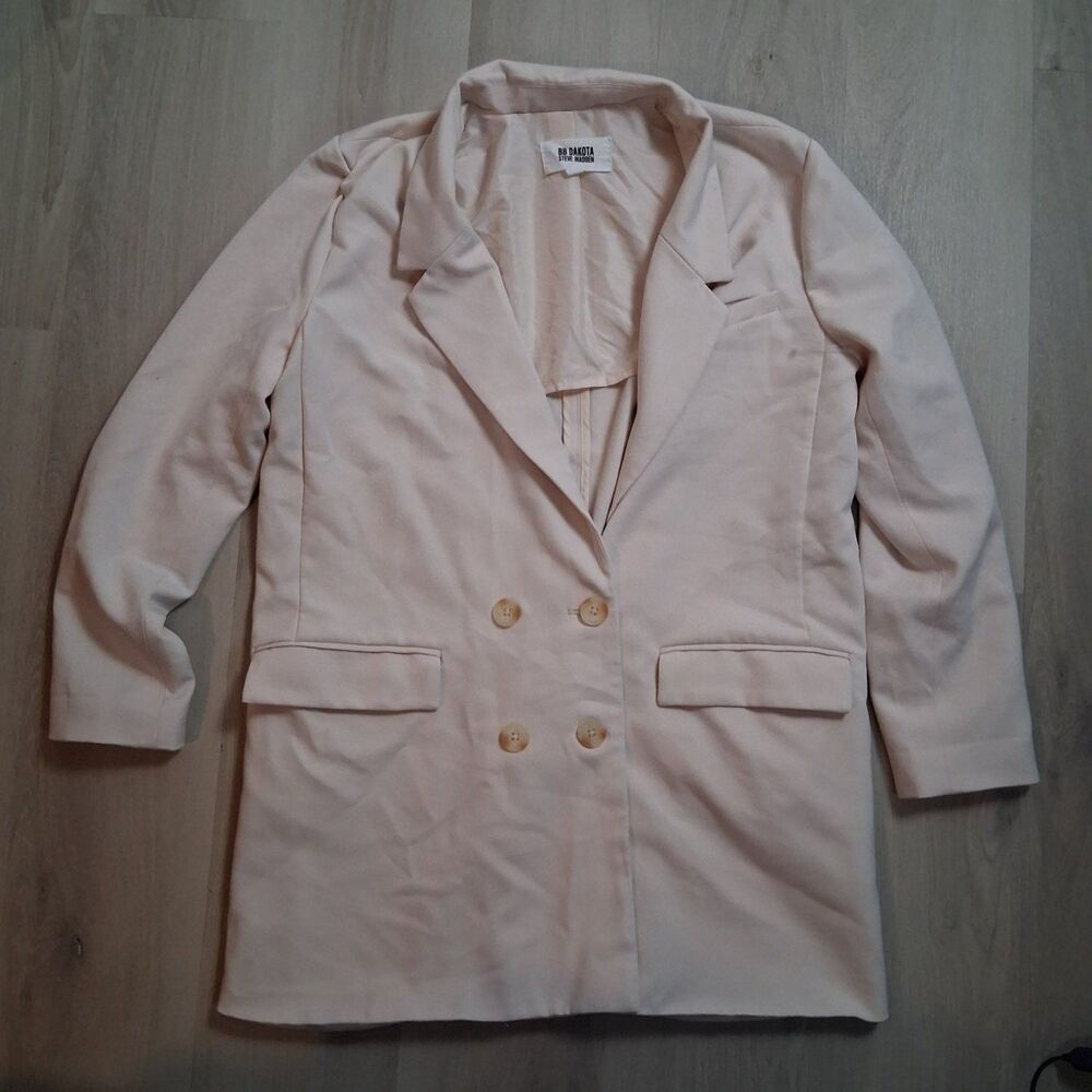 BB Dakota Steve Madden Blazer Womens L Oversized Light Pink